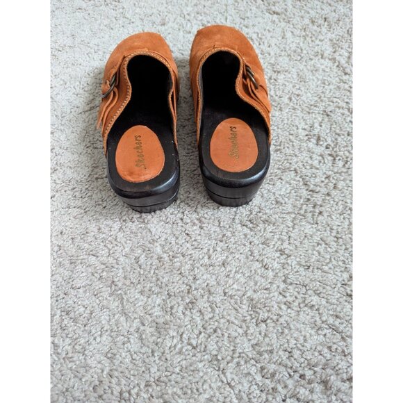 Skechers Women's Wooden Clog Golden Maple Suede Leather Slip On US 7 Brazil-lp - Picture 3 of 12